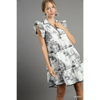 Dreamy Blue Ruffle Sleeve Mini Dress