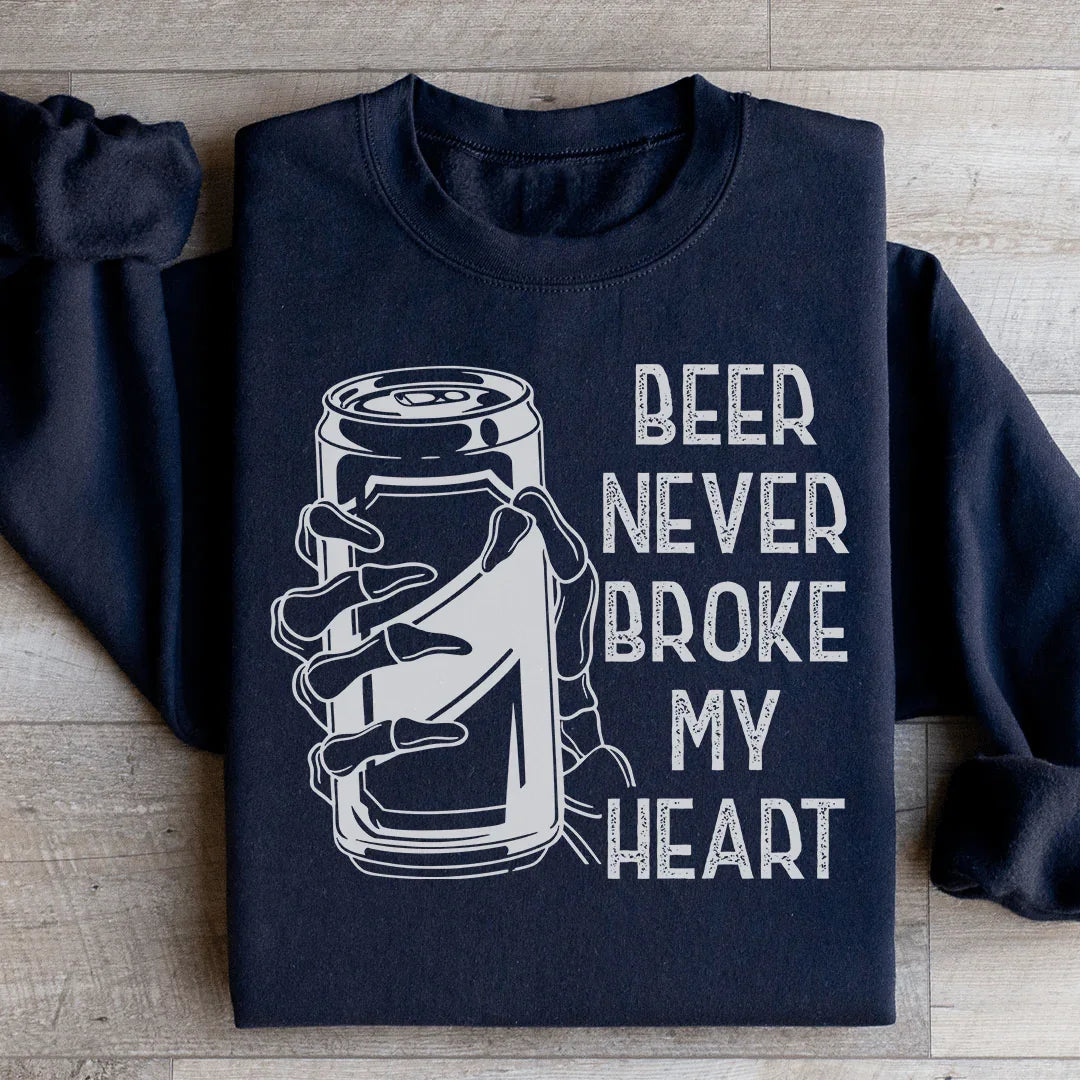 Beer Never Broke My Heart Skull Sweatshirt