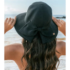 Bow Back Straw Bucket Hat