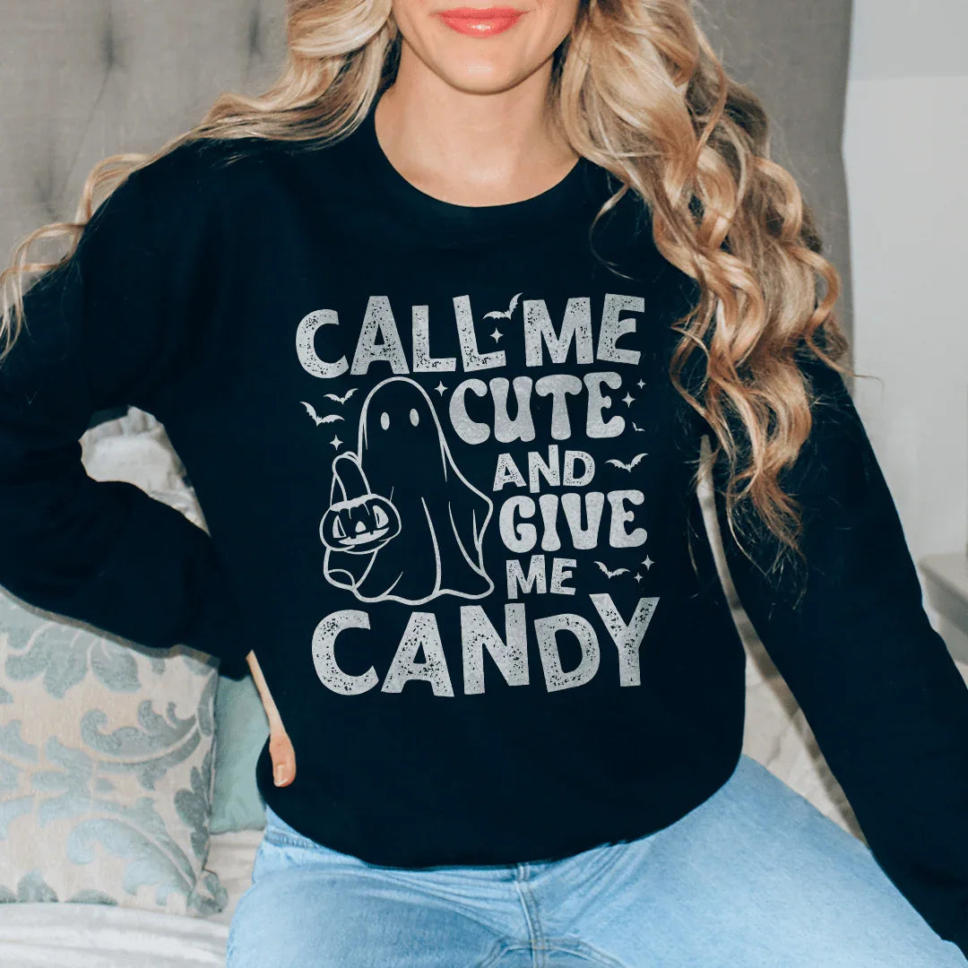 Call Me Cute An Give Me Candy Sweatshirt