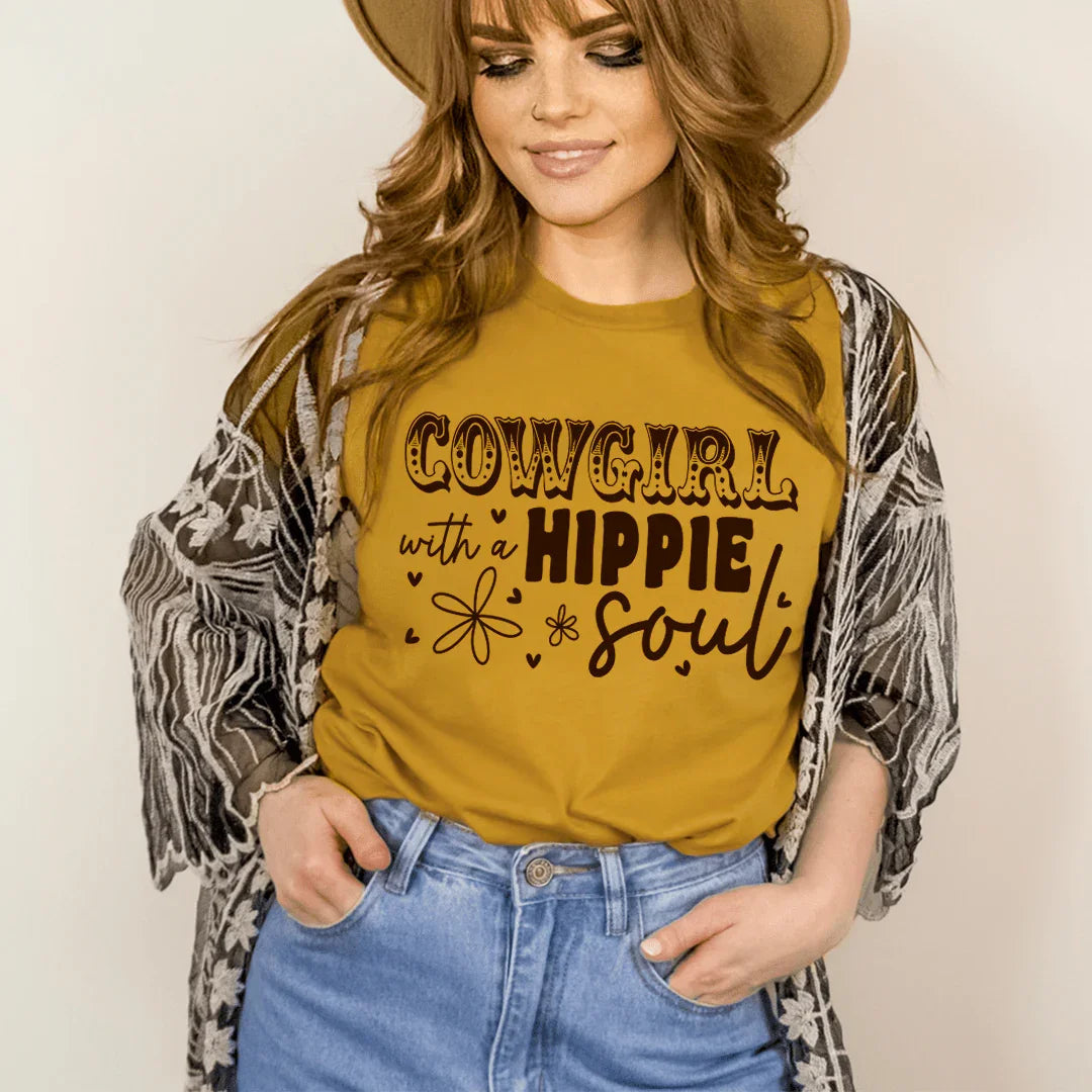 Cowgirl With Hippie Soul Tee