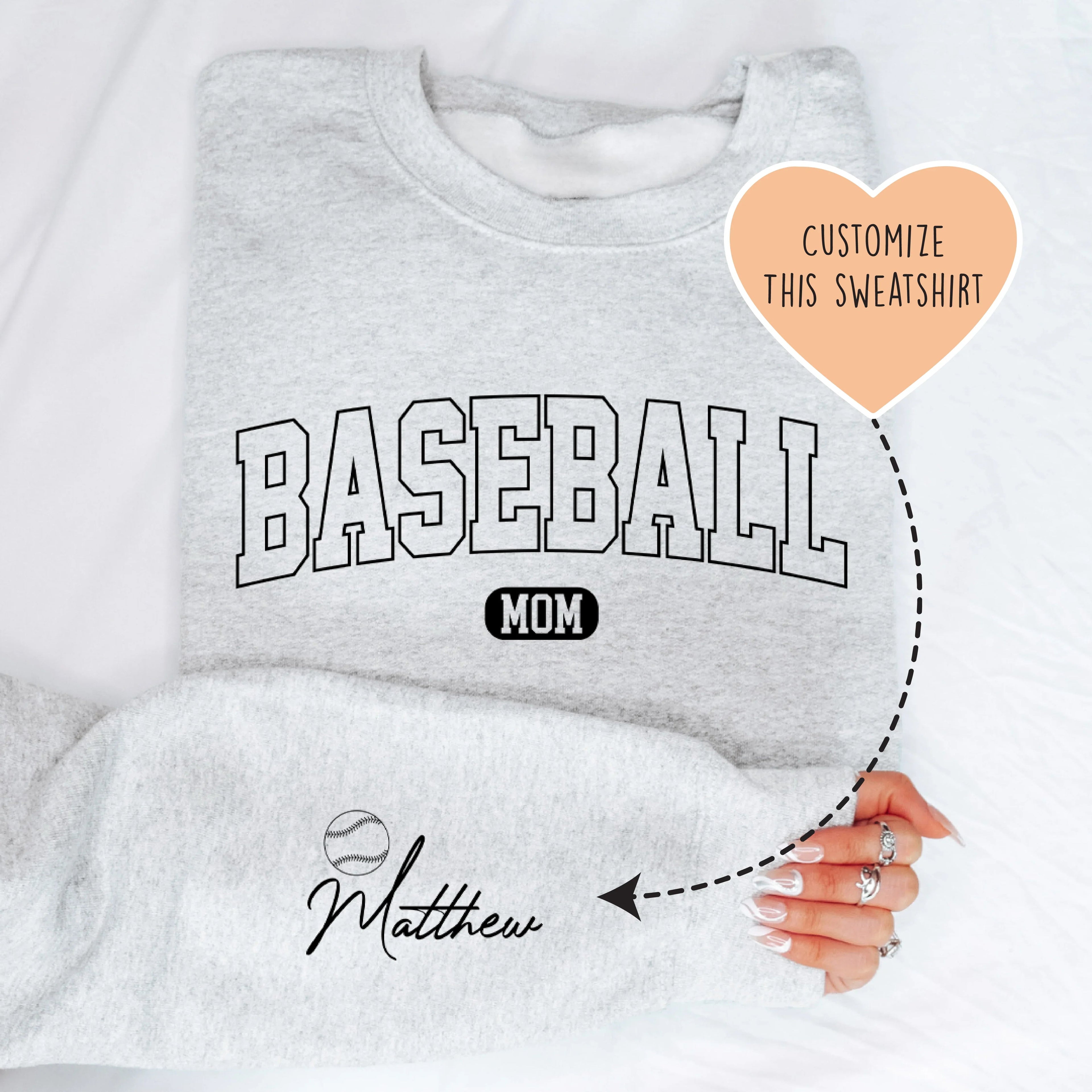 Custom Baseball Mom Sweatshirt