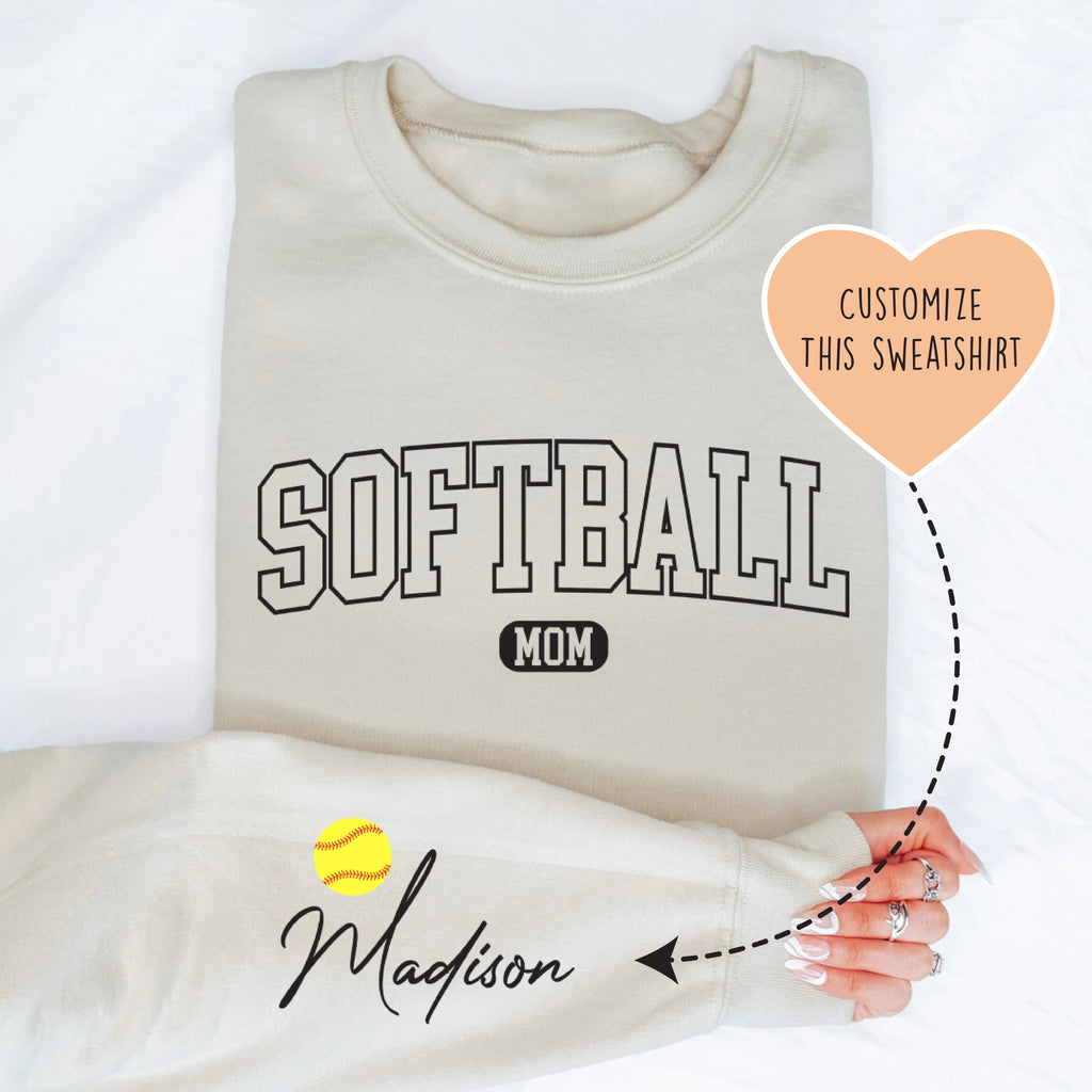 Custom Softball Mom Sweatshirt