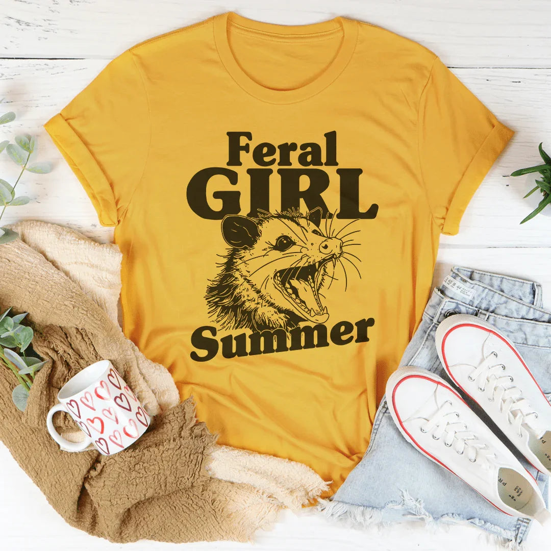 Feral Girl Summer Possum Tee