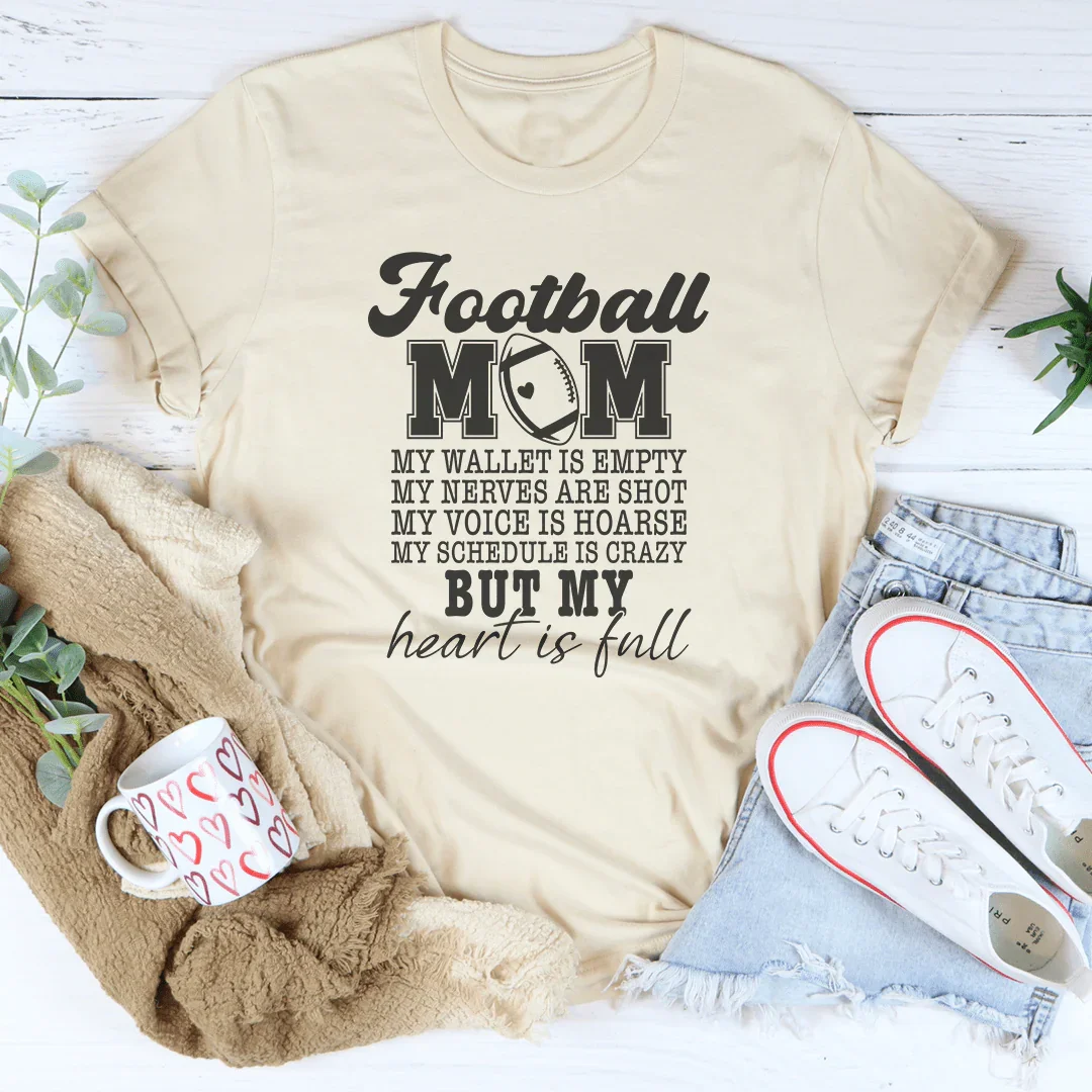Football Mom My Wallet Is Empty Tee