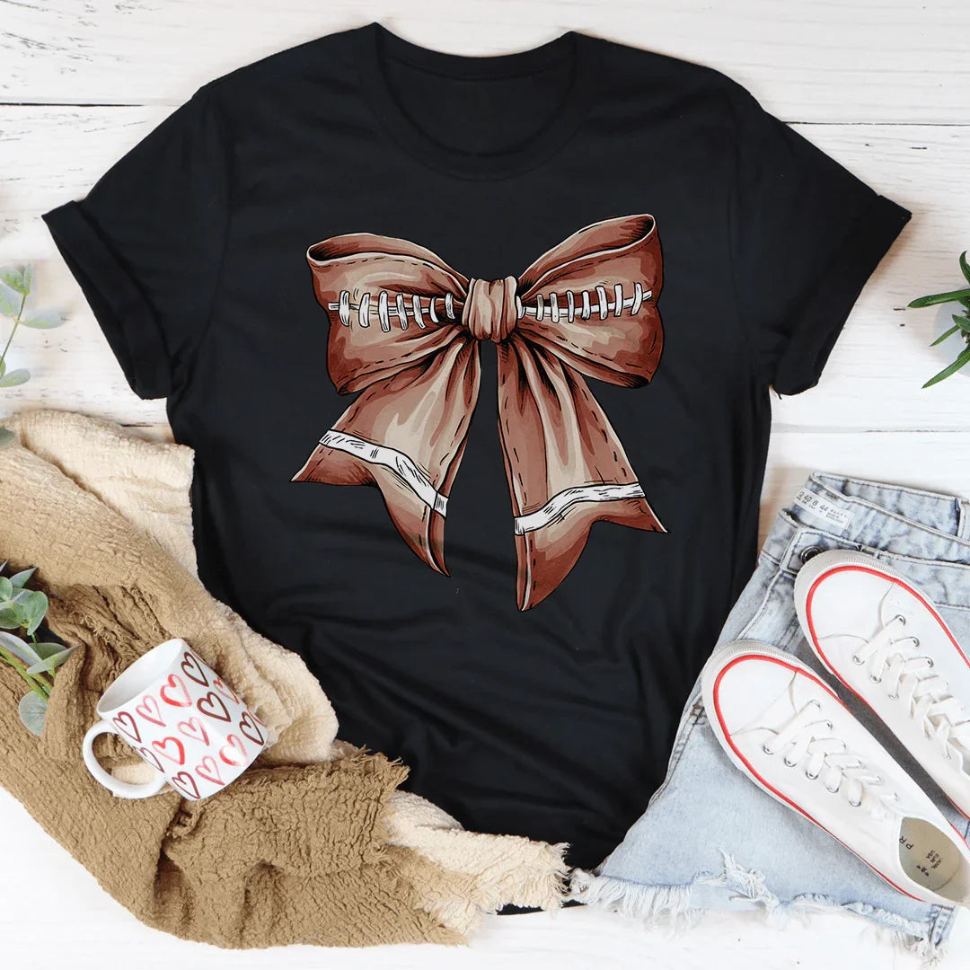 Football Vintage Bow Tee