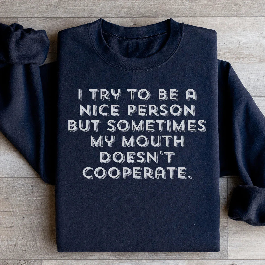 I Try To Be A Nice Person Sweatshirt