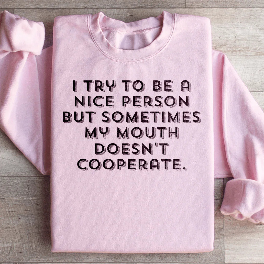 I Try To Be A Nice Person Sweatshirt