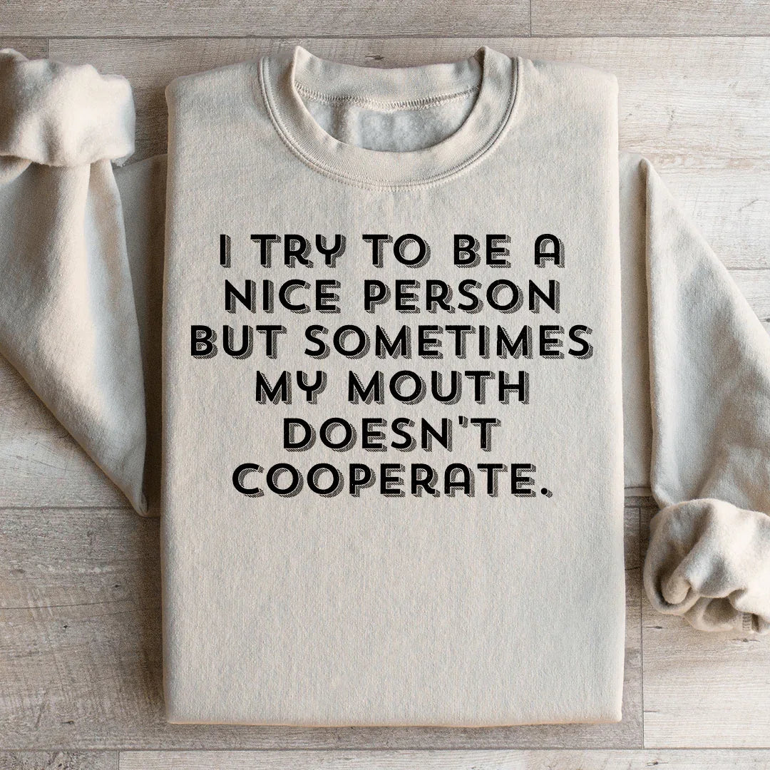 I Try To Be A Nice Person Sweatshirt