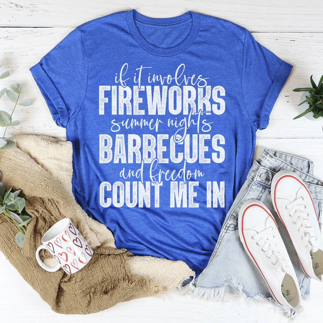 Fireworks Summer Nights BBQs & Freedom Tee