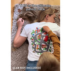 Kids Play Car Race On Mom’s Back Tee