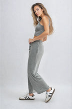 CloudSoft™ Wide-Leg Lounge Pants- Gray