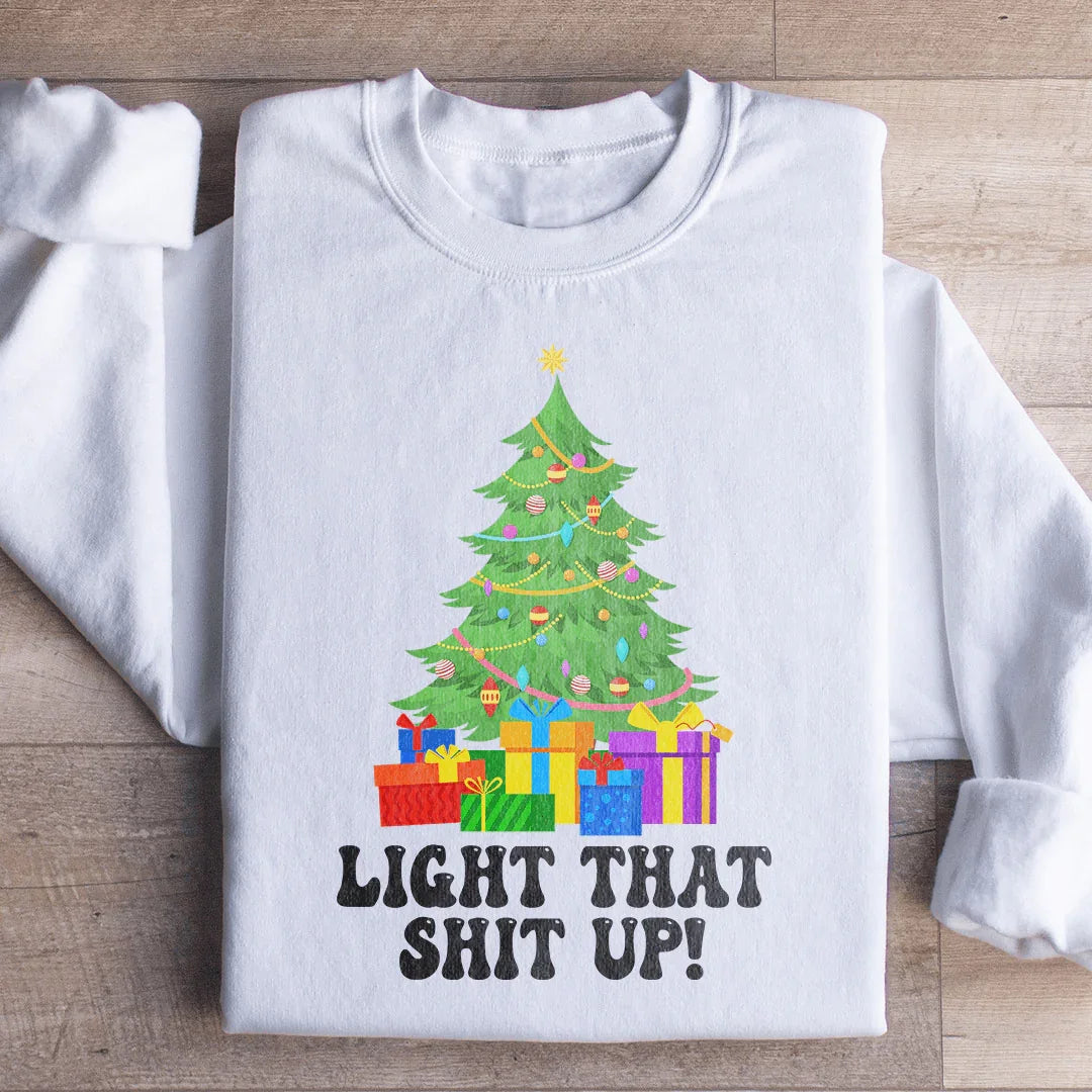 Light That Up Christmas Tree Sweatshirt