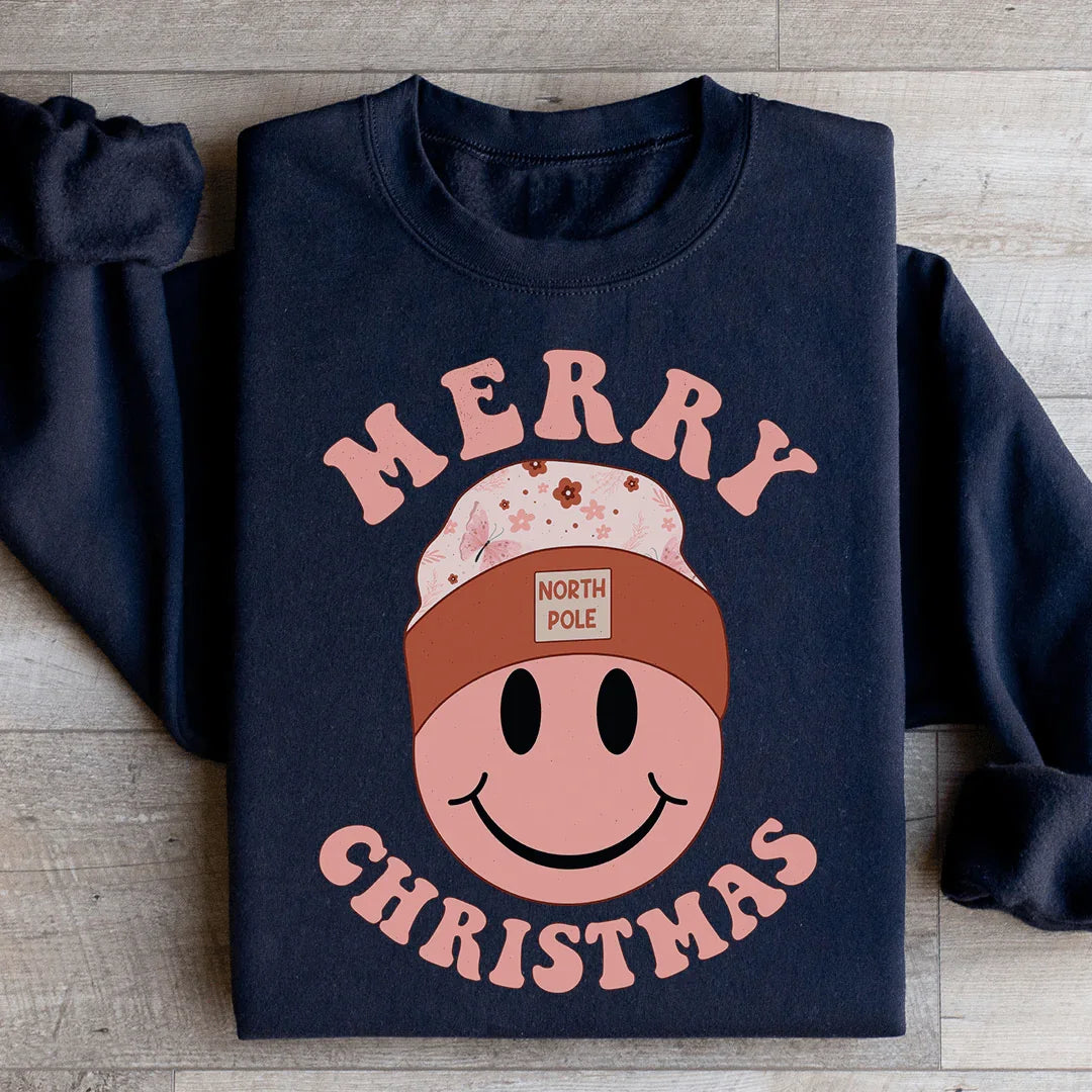 Merry Christmas Smiley Sweatshirt