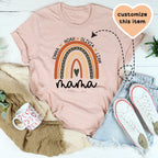 Personalized Mama Boho Rainbow Tee