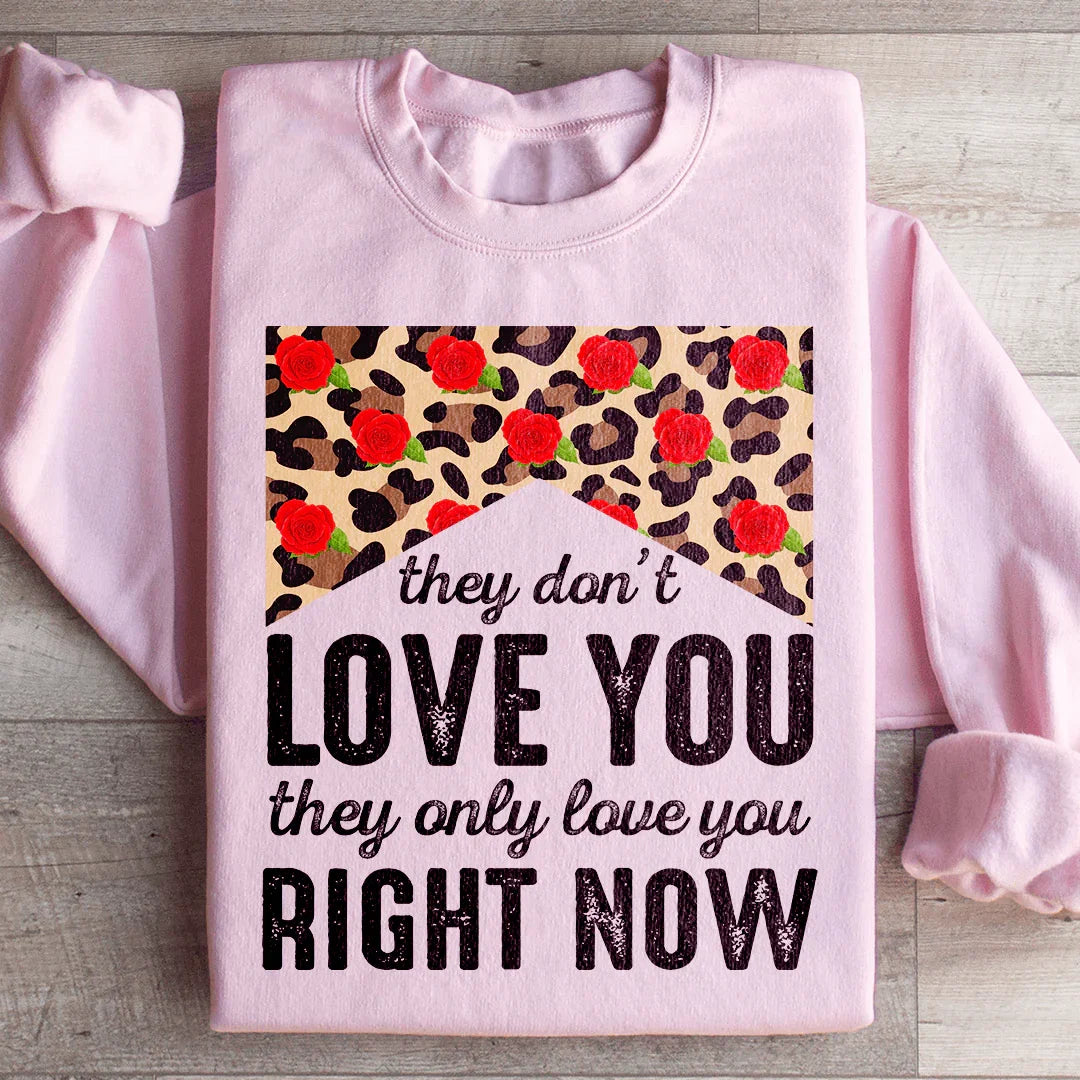 They Don't Love You They Only Love You Right Now Sweatshirt