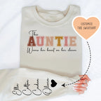 This Aunt Wears Her Heart On Her Sleeve Custom Sweatshirt